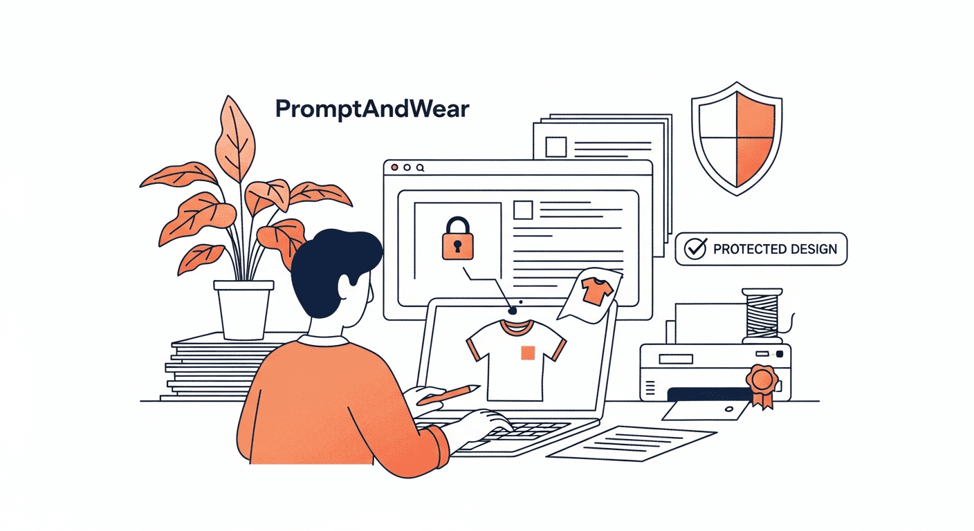 Illustration of a person designing on a computer