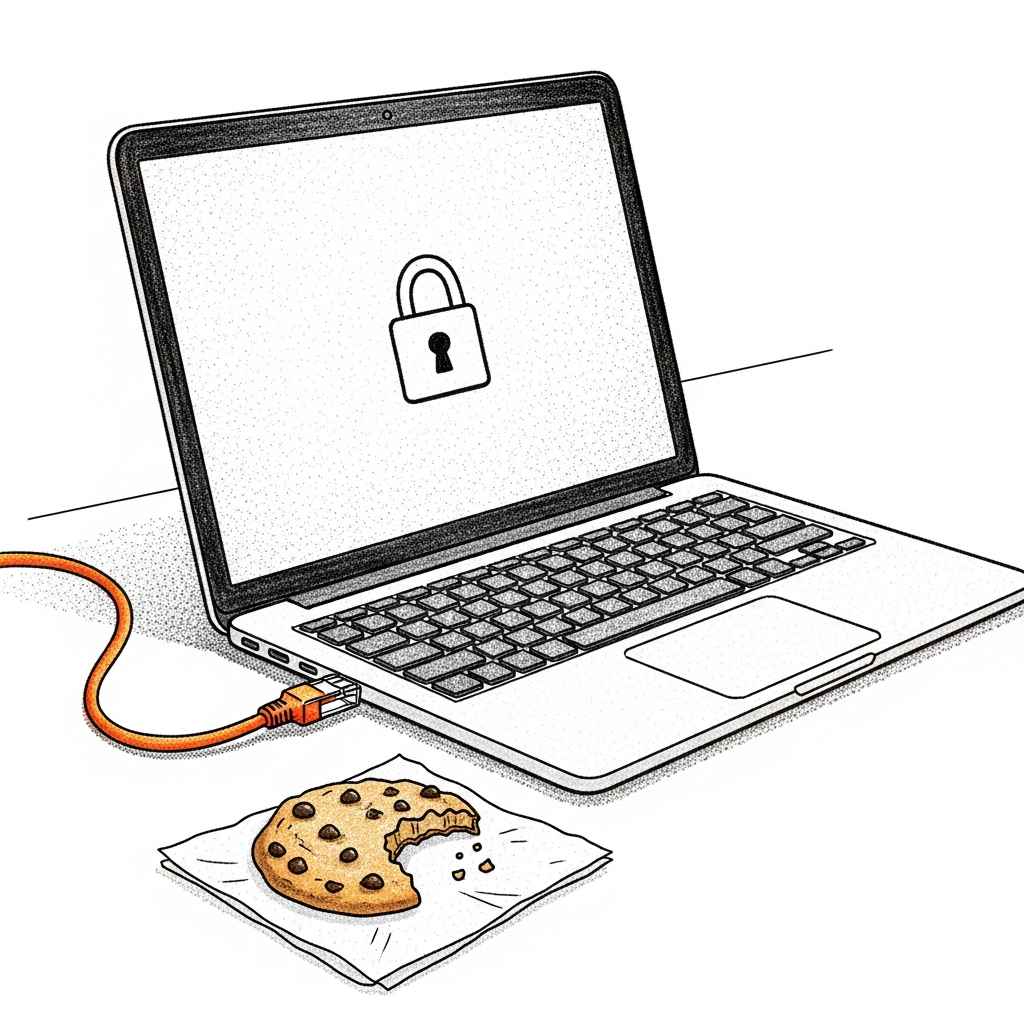 Duck eating a cookie